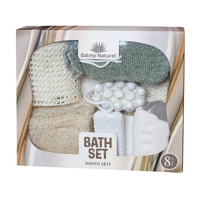 Vican Balmy Naturel Bath Set With Savana Soap Ολοκληρωμένο σετ Περιποίησης Μπάνιου 8τμχ