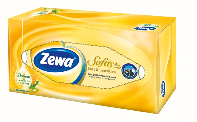 Zewa Softis Soft & Sensitive Επιτραπέζια Χαρτομάντηλα 80τμχ