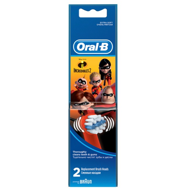 Oral-B Kids Ανταλλακτικές Κεφαλές Disney Incredibles2 2 τμχ