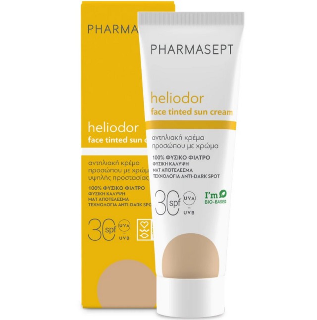 Pharmasept Heliodor Face Tinted Sun Cream SPF30 Αντηλιακή Κρέμα Προσώπου με Χρώμα 50ml