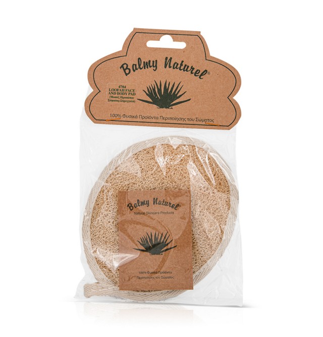 Vican Balmy Naturel Loofah Face & Body Pad Μασάζ Προσώπου-Σώματος Στρογγυλό 1τμχ