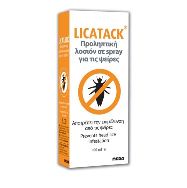 Licatack Prevent Spray Προληπτική Αντιφθειρική Λοσιόν σε Spray για τις Ψείρες 100ml