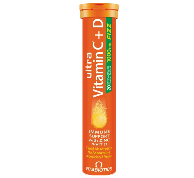 Vitabiotics Ultra Vitamin C + D 1000mg Fizz 20eff.tabs