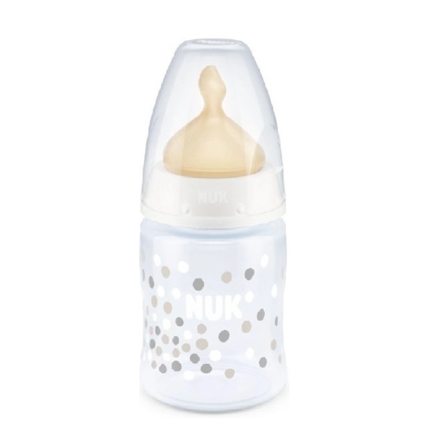 Nuk First Choice+ Μπιμπερό Με Θηλή Latex M Λευκό 0-6m 150ml 1τμχ