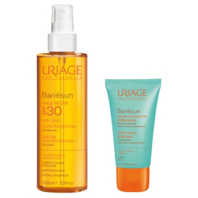 Uriage Promo Bariesun Huile Seche SPF30 200ml + ΔΩΡΟ Bariesun Baume Après Soleil 50ml