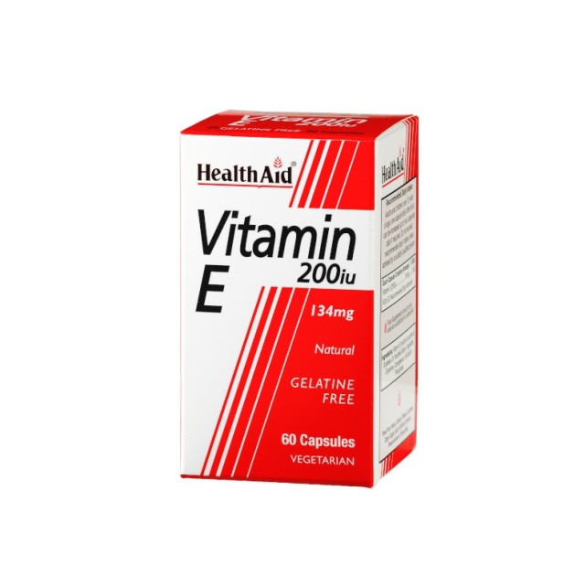 HEALTH AID VITAMIN E 200IU NATURAL VEGETARIAN CAPSULES 60'S