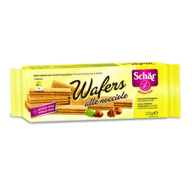 Schar Wafers Alle Nocciole Γκοφρετίνια με Γέμιση Πραλίνα Φουντουκιού 125gr