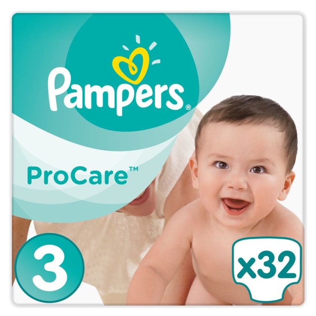 Pampers Procare Premium Protection No.3 (5-9kg) 32 Πάνες