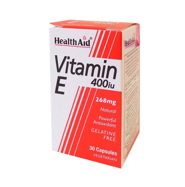 HEALTH AID VITAMIN E 400IU NATURAL VEGETARIAN CAPSULES 30'S