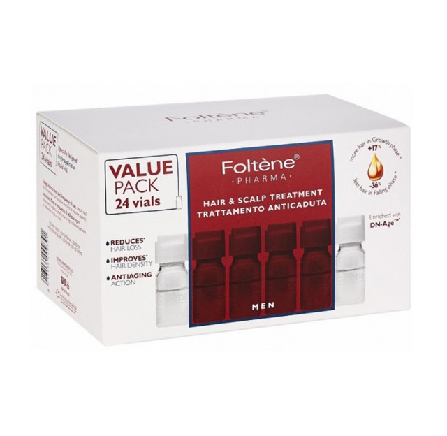 Foltene Men Hair & Scalp Treatment Αγωγή με Αμπούλες Κατά της Ανδρικής Τριχόπτωσης 24 Vials