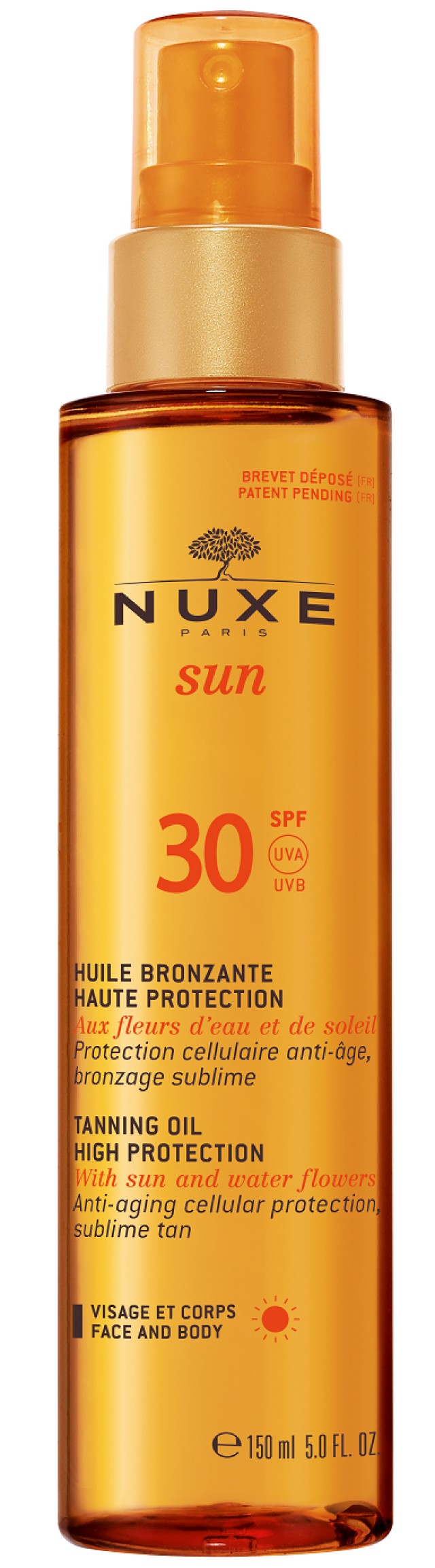 Nuxe Tanning Oil High Protection SPF30 Λάδι Μαυρίσματος για Πρόσωπο & Σώμα 150ml