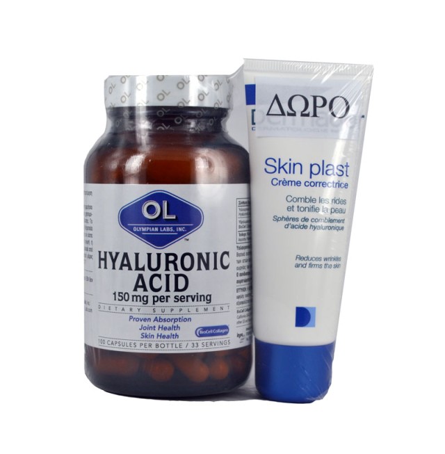 Olympian Labs Hyaluronic Acid 150mg 100caps+Dermagor Skin Plast 40ml free