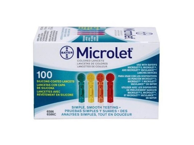 BAYER Microlet βελόνες σακχάρου 100 τεμ