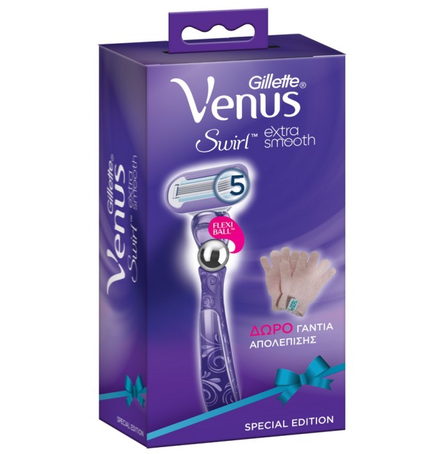 Gillette Venus Swirl Extra Smooth + ΔΩΡΟ Γάντια Απολέπισης