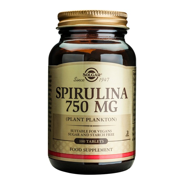 SOLGAR SPIRULINA 750MG 100TAB