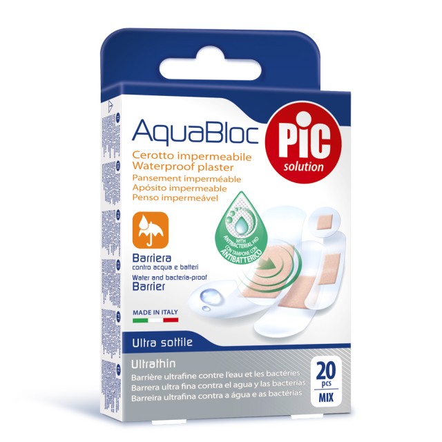 Pic Solution Aqua Bloc Αδιάβροχα Τσιρότα 20τμχ