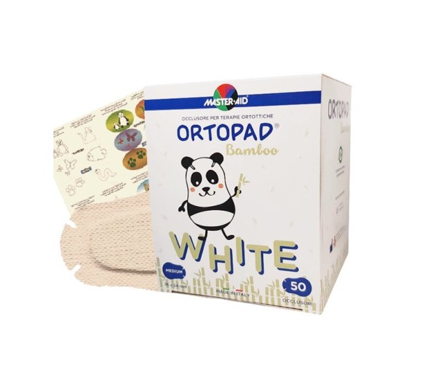 Master Aid ORTOPAD 50 Medium. (7,6x5,4cm) 2 έως 4 ετών. (Λευκό)