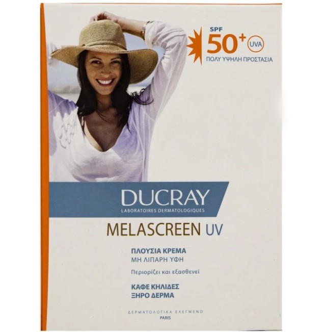 Ducray Set Melascreen Προστατευτική Κρέμα Κατά των Κηλίδων Για Ξηρό Δέρμα SPF50+ 2x50ml