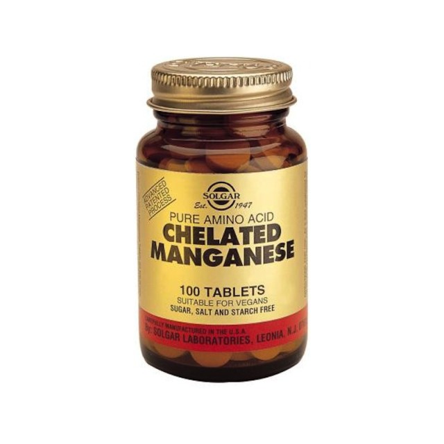 SOLGAR CHELATED MANGANESE 8MG TABS 100S