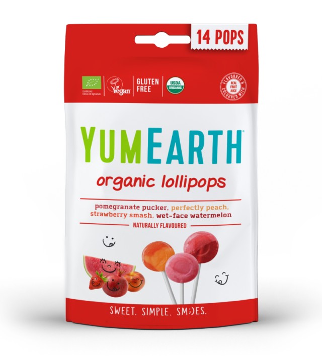 Yumearth Organic Pops Βιολογικά Γλειφιτζούρια Φρούτων 14τμχ