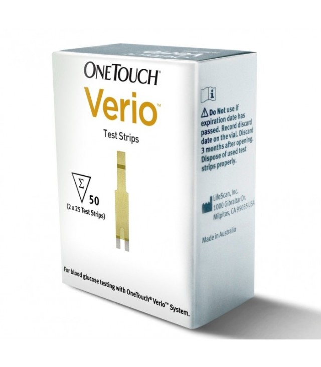 ONE TOUCH Verio Test Strips 50 Ταινίες Μέτρησης Γλυκόζης