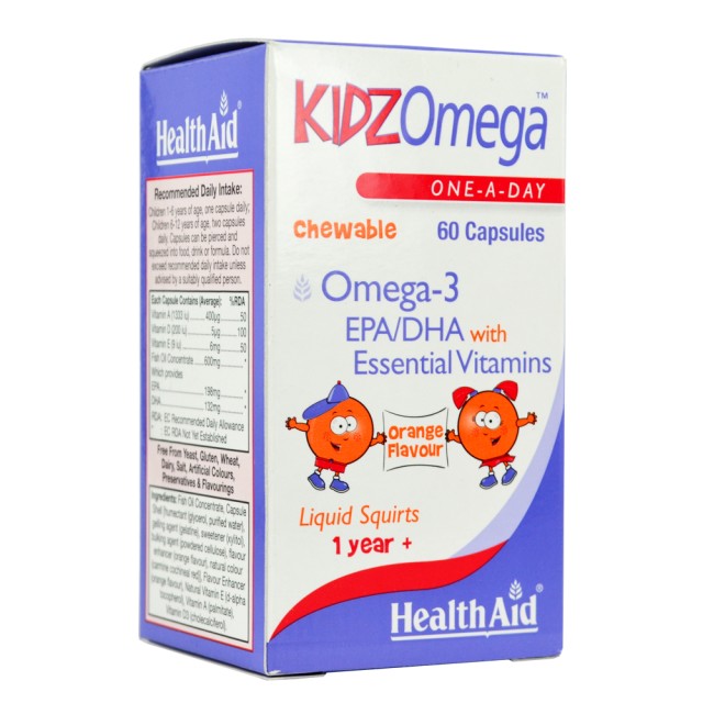 HEALTH AID KIDZOMEGA 3 + VITAMINS CHEWABLE 60CAPS