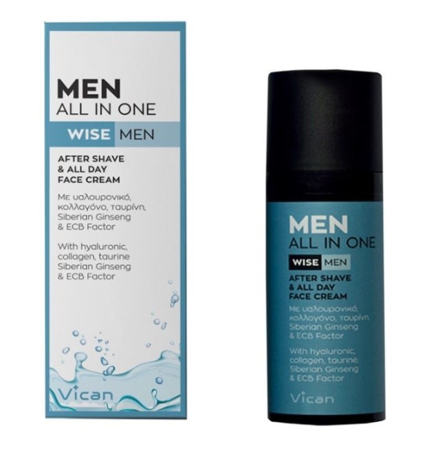 Vican Wise Men All in One After Shave & All Day Face Cream 50ml