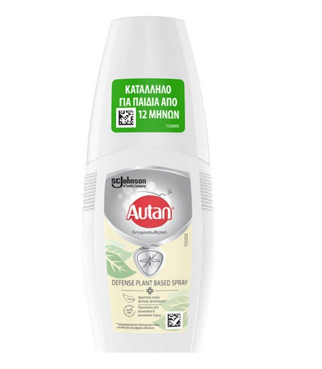 Autan Defence Plant Based Spray Εντομοαπωθητικό Προστατευτικό Spray Κατά των Κουνουπιών 100ml