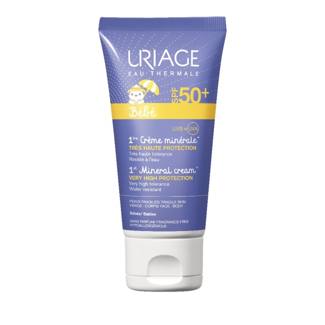 Uriage Παιδικό Αντηλιακό Babe 1st Mineral Cream SPF50+ 50ml