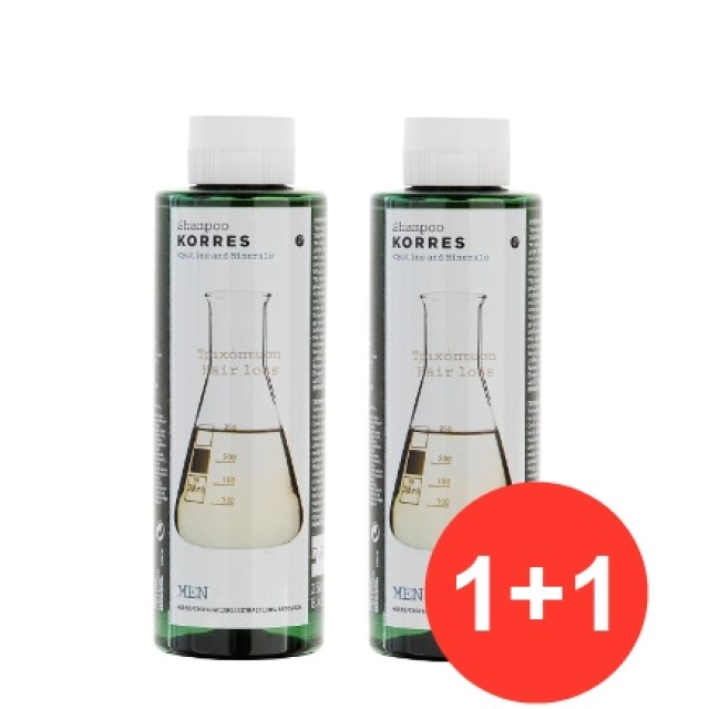 KORRES ΑΝΔΡΙΚΟ ΤΟΝΩΤΙΚΟ ΣΑΜΠΟΥΑΝ ΤΡΙΧΟΠΤΩΣΗΣ 250ML 1+1 ΔΩΡΟ