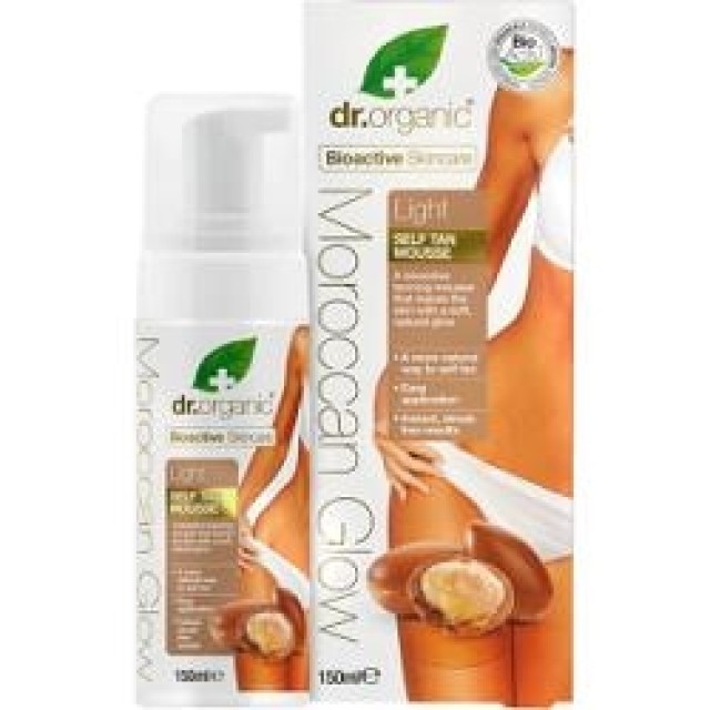 DR.ORGANIC Moroccan Glow Light Self Tan Mousse 150ml