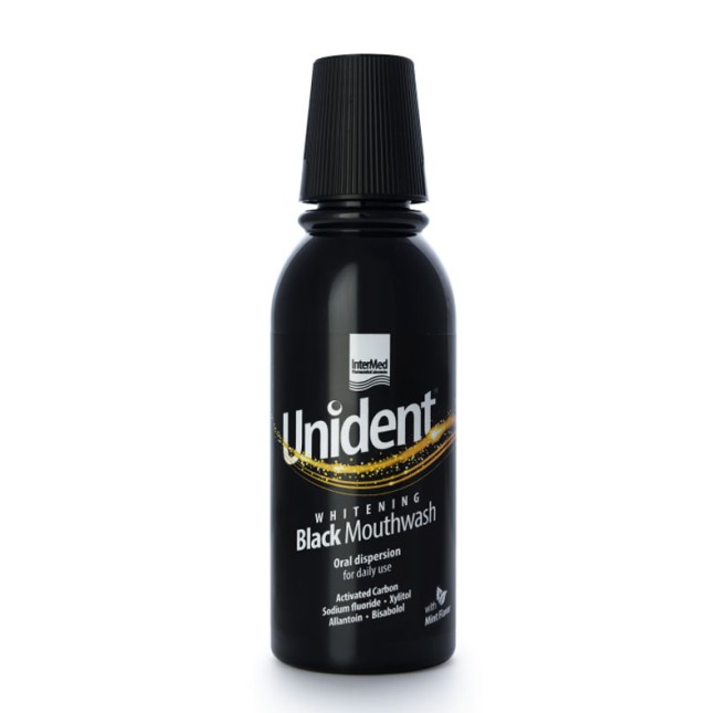 Intermed Unident Whitening Black Mouthwash 250ml