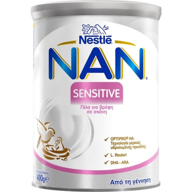 Nestle Nan Sensitive Γάλα για Βρέφη σε Σκόνη από τη Γέννηση 400gr