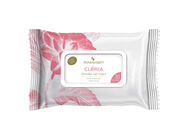 PHARMASEPT CLERIA Ηypoallergenic Demakeup Wipes 30ΤΜΧ