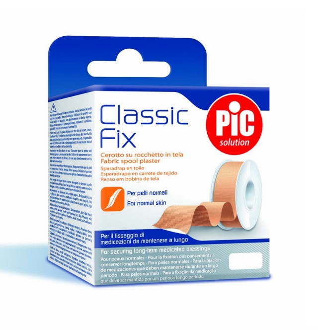 Pic Solution Classic Fix Ρολό Λευκοπλάστη από Ύφασμα 2,5cm x 5m 1τμχ