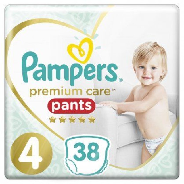 Pampers Premium Care Pants Μέγεθος 4 9-15Kg 38 Πάνες-Βρακάκι