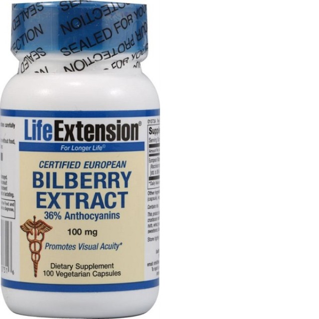 Life Extension Certified European Bilberry Extract 100caps