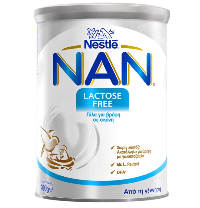 Nestle Nan Lactose Free Γάλα για Βρέφη σε Σκόνη από τη Γέννηση 400gr