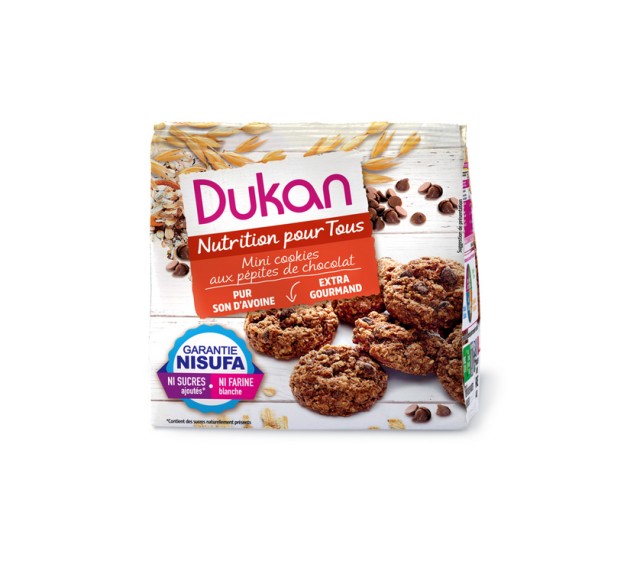 Dukan Mίνι Cookies Βρώμης με Κομμάτια Σοκολάτας 100gr