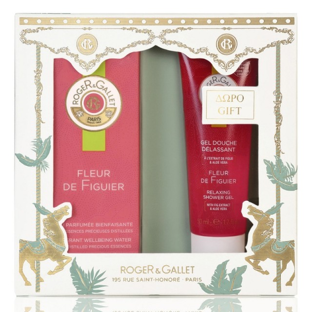 Roger & Gallet Set Fleur De Figuier Eau Parfumee Bienfaisante 50ml + Δώρο Χαλαρωτικό Gel Ντους 50ml