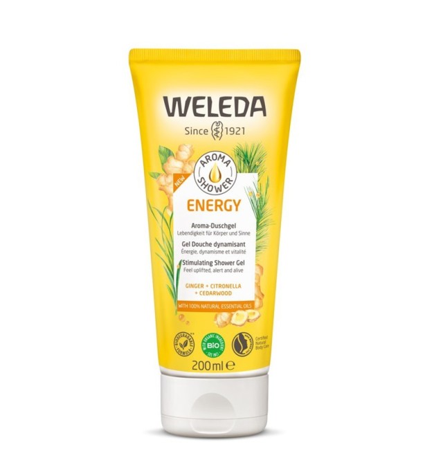 Weleda Bio Aroma Shower Energy Κρεμοντούς με Πιπερόριζα, Κιτρονέλα & Κεδρόξυλο 200ml