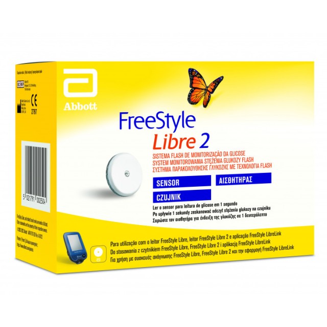 Abbott FreeStyle Libre 2 Σύστημα Παρακολούθησης Γλυκόζης με Τεχνολογία Flash 1τμχ