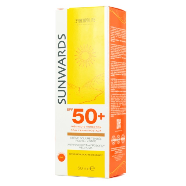 SYNCHROLINE SUNWARDS FACE CREAM SPF 50+ TEINTEE 50ml